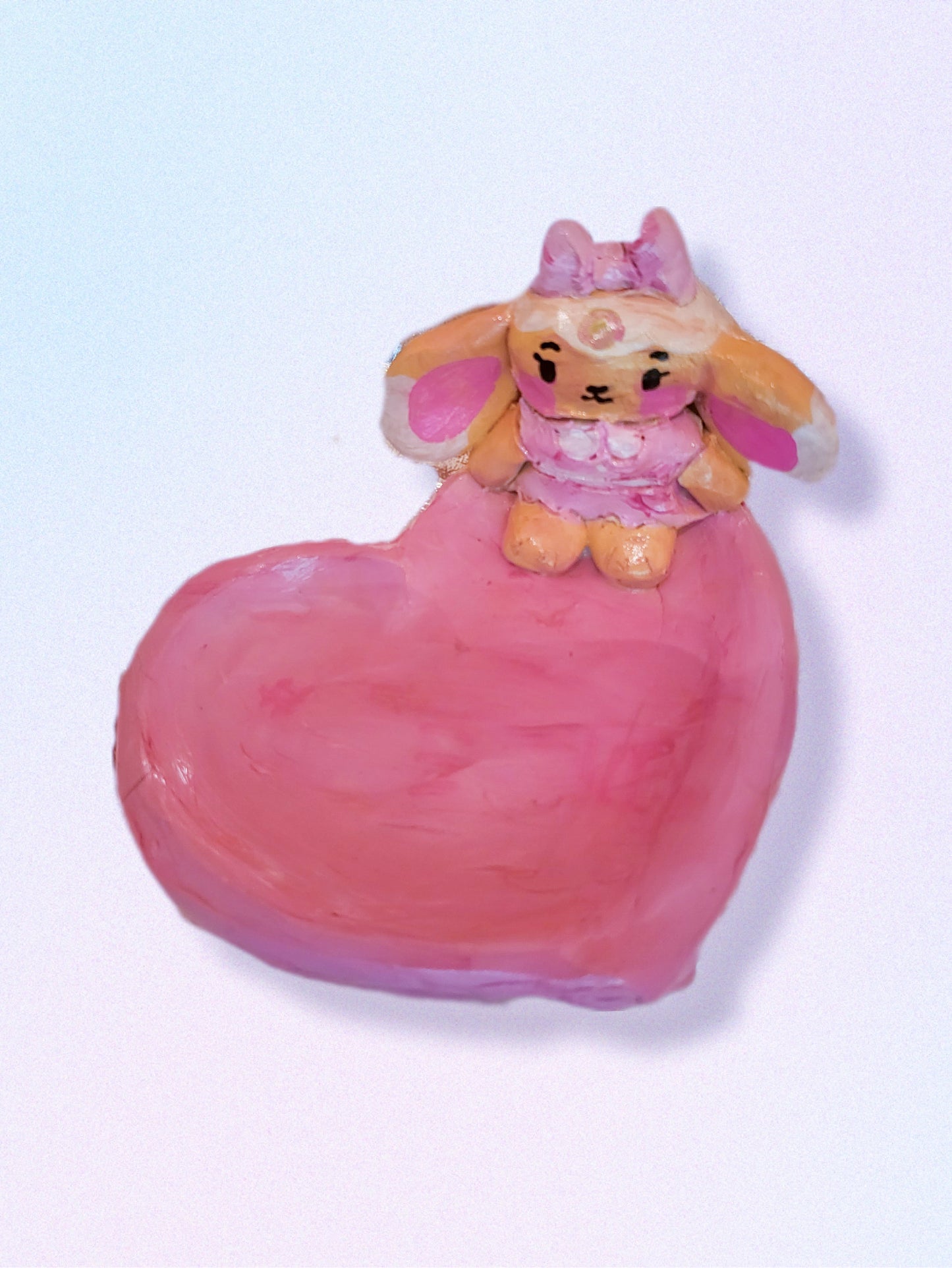Honeybun Sweetheart Handmade Trinket Dish (OOAK)