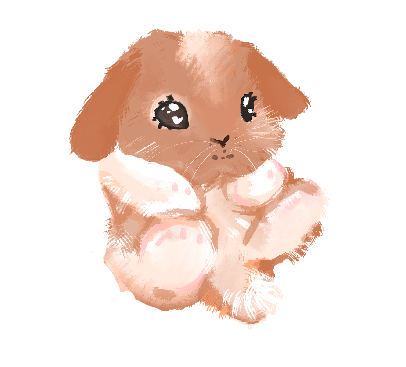 Hug Me Bunny Holographic Sticker