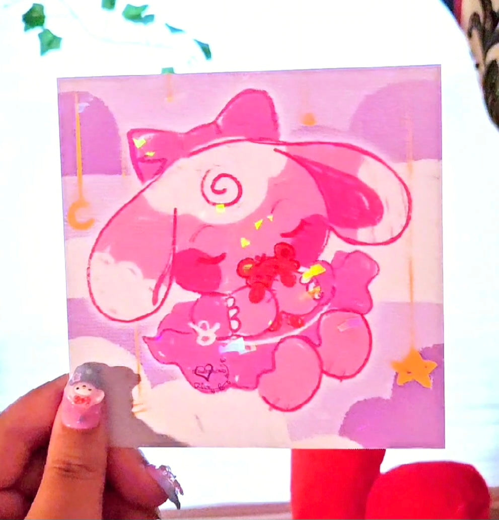 Dreamy Honeybun Holographic Mini Print
