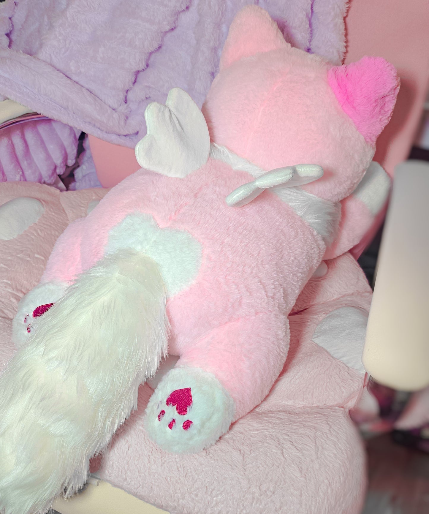 JUMBO Valentine the Flying Angel Kitty Plushie