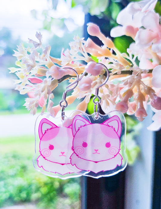 Valentine Dangly Acrylic Pendant Earrings