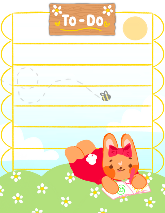 (PREORDER) "Busy Bee" Tangerabbit To-Do List Notepad