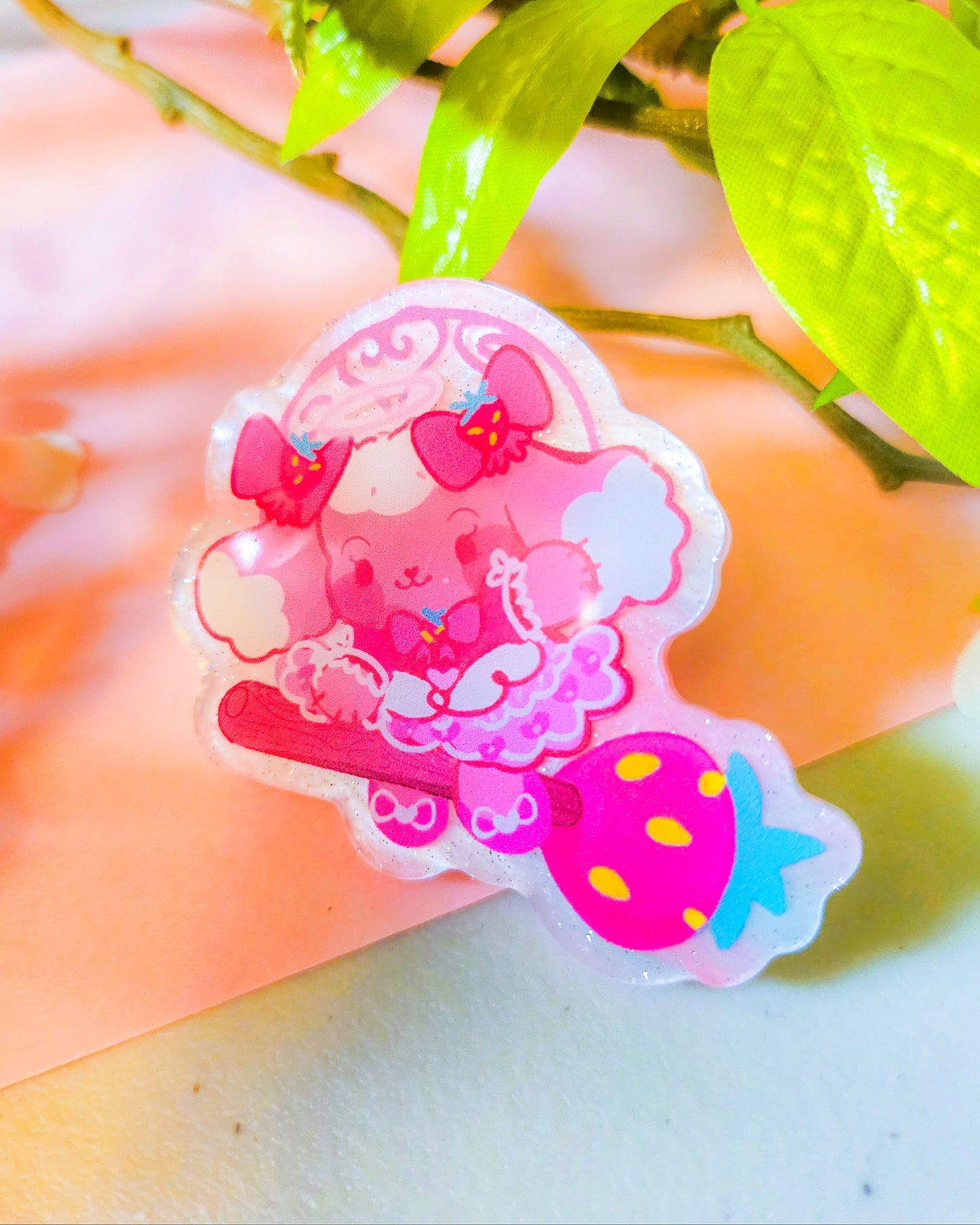 Magical Girl Honeybun Pink Sparkle Pin