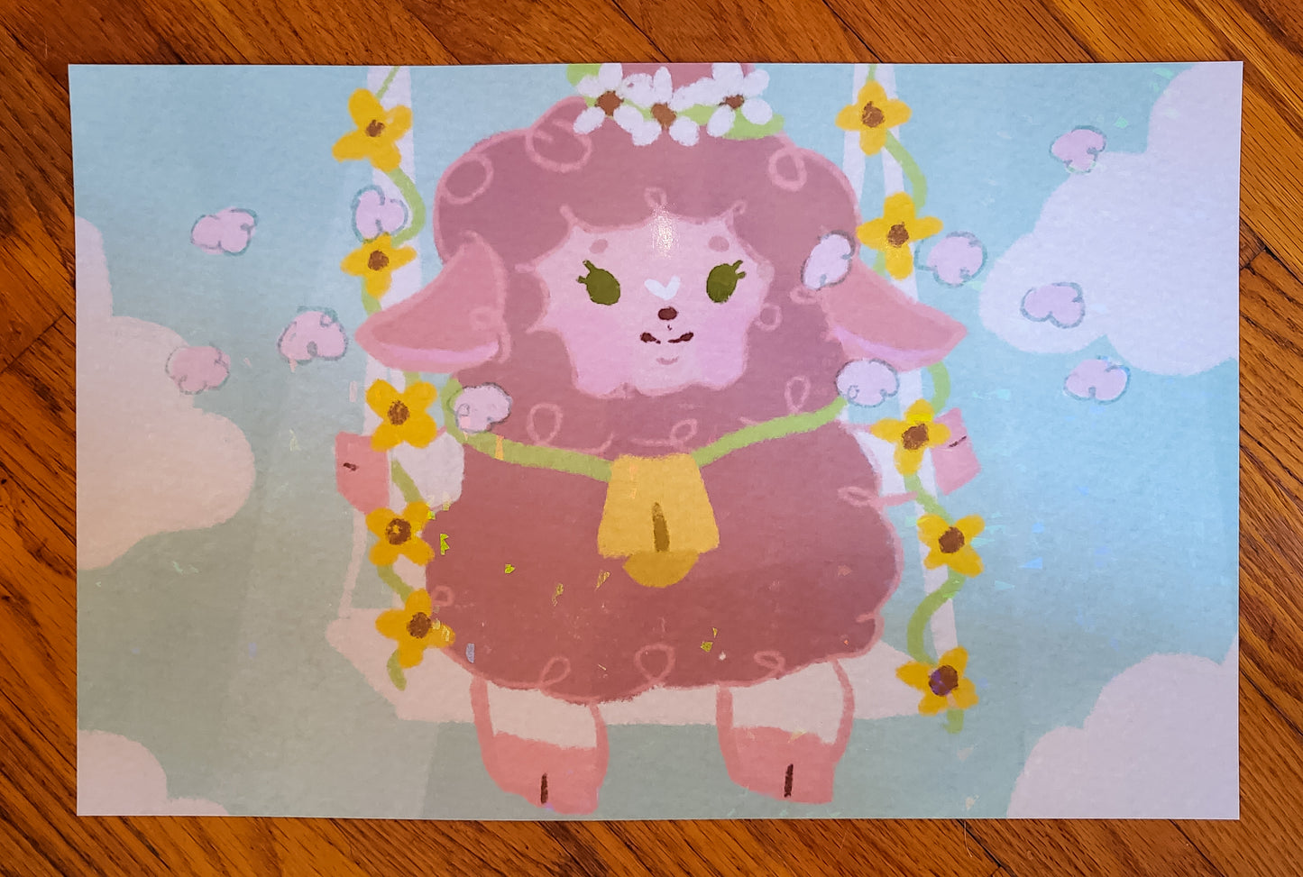 Lolly in the Clouds Large Holographic Print