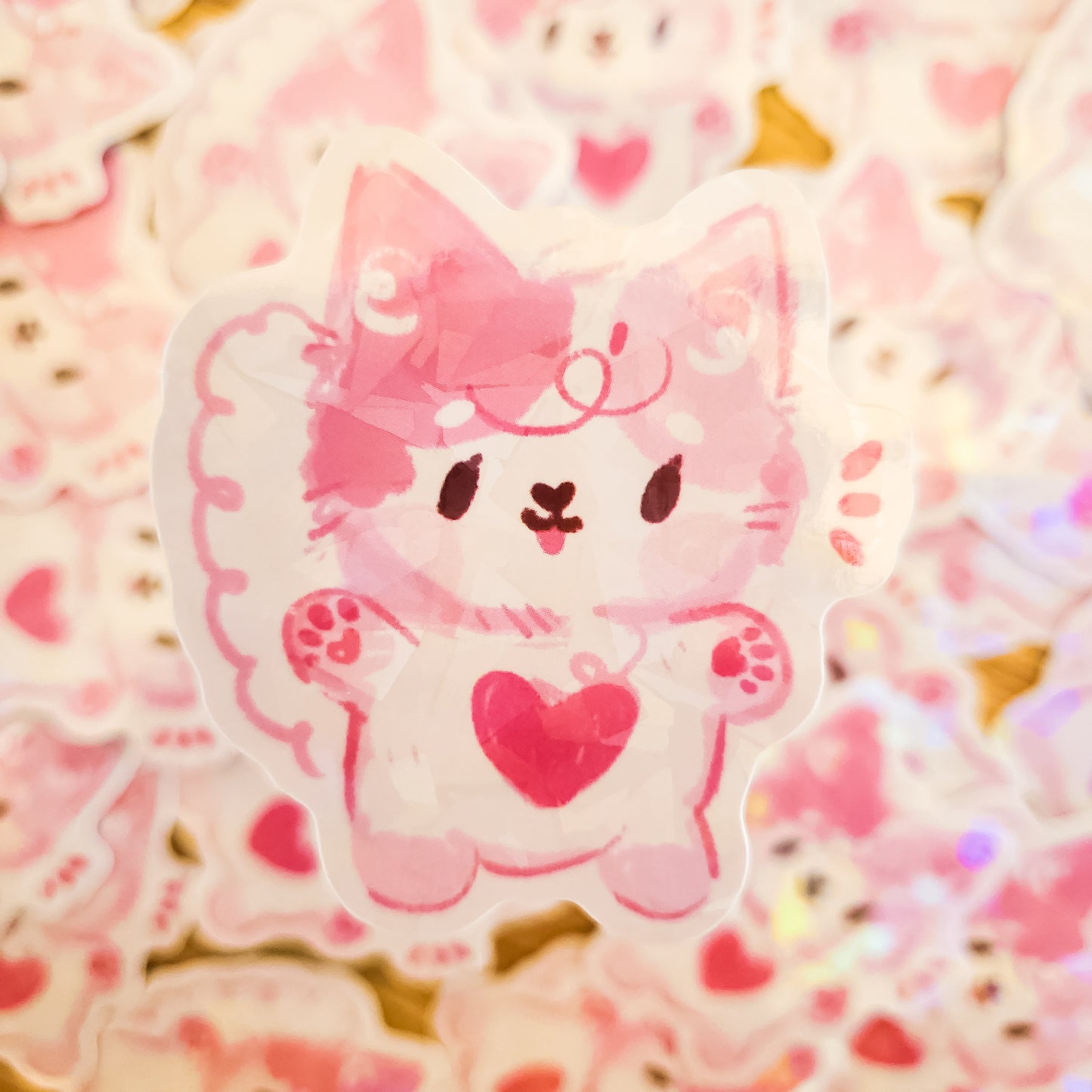 Pip Hug Holographic Sticker