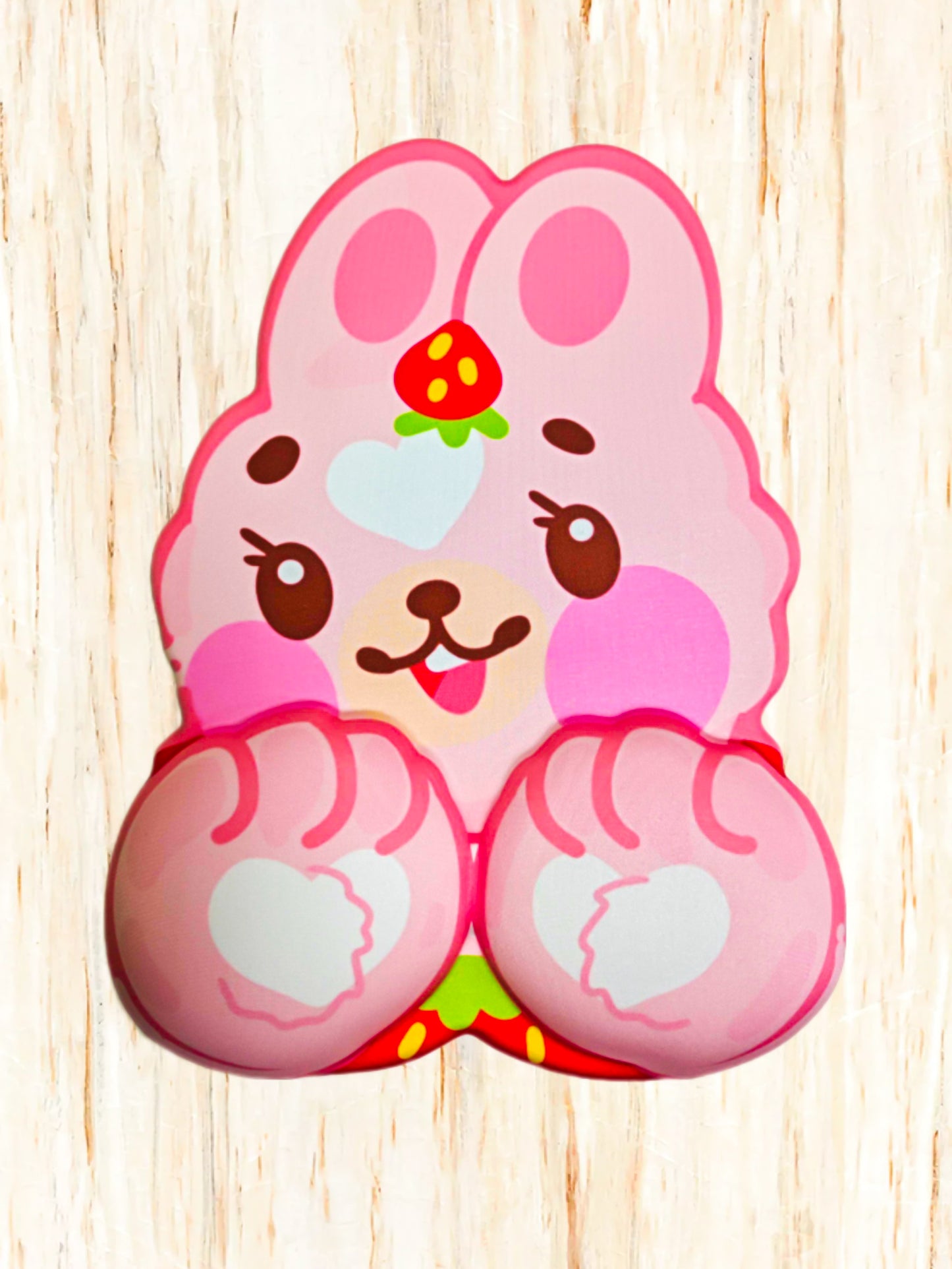 Strawbunny "Paws-Out" Wrist Rest MousePad