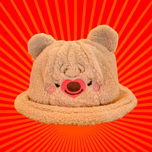 'Beary Cute' Light Brown Bucket Hat