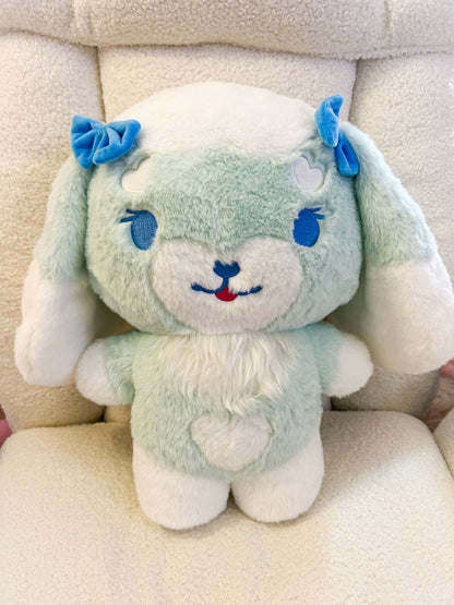 (OOAK/RARE/ONE OFF) Skye the Floating Lop Bunny Plushie in SEA GREEN/TEAL