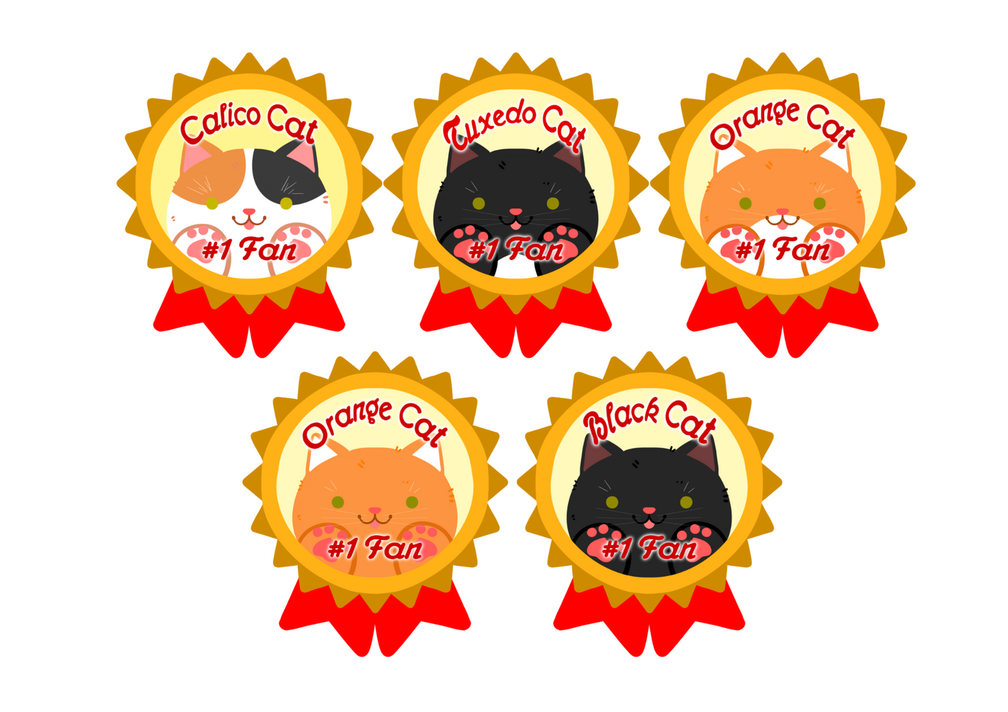 CAT FANCLUB VARIETY 2" STICKER