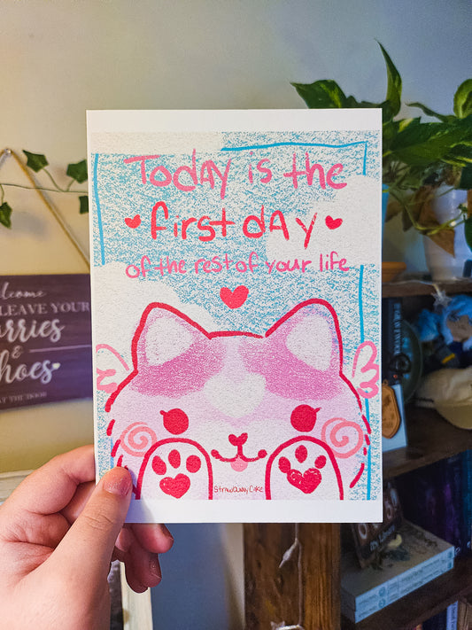 Your Journey Begins! Valentine Positive Affirmation Mini Print