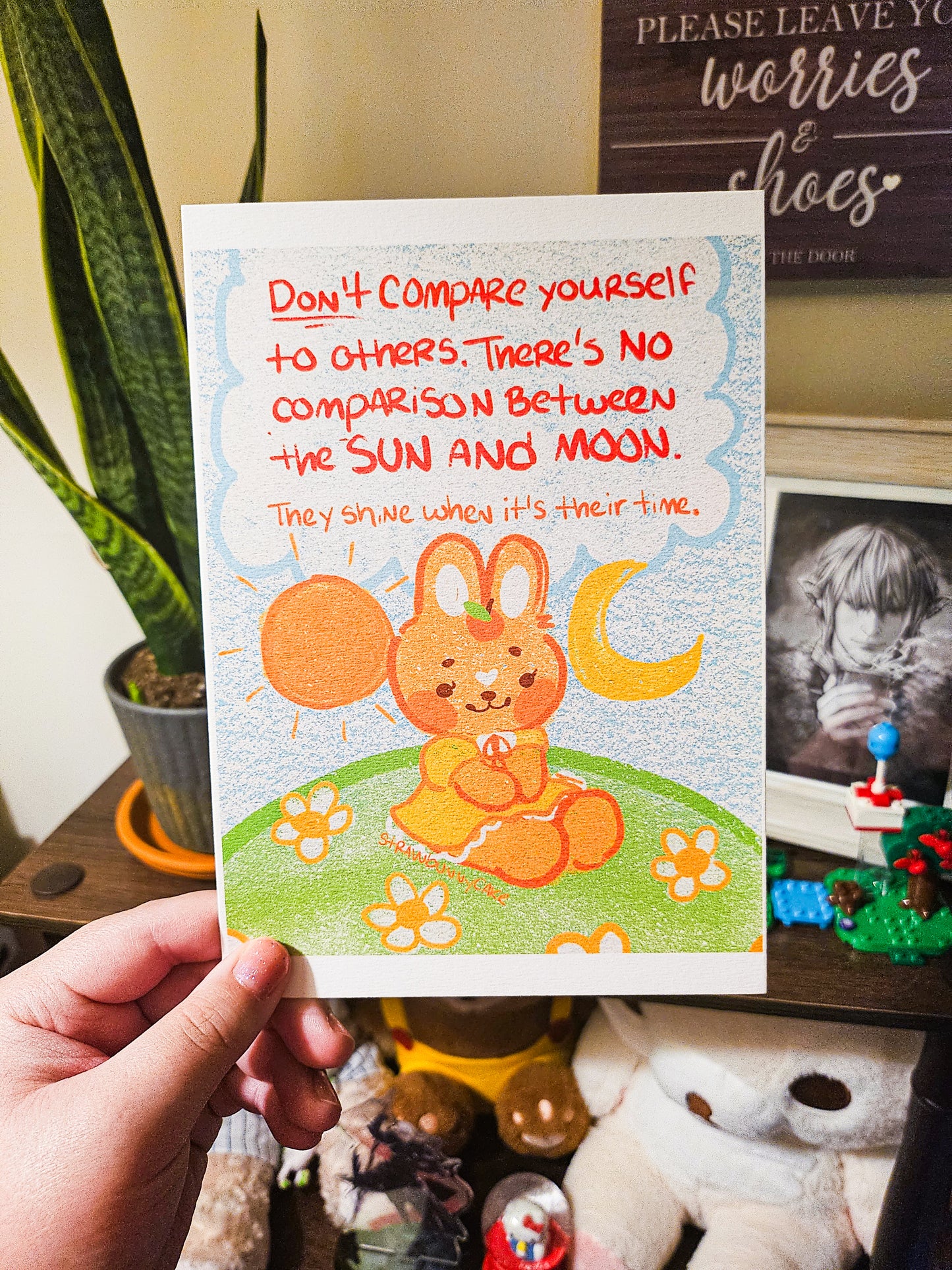No Comparison Tangerabbit Positive Affirmation Mini Print