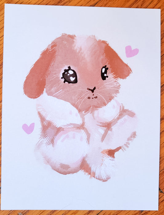 Lovely Fluffy Bunny Mini Print