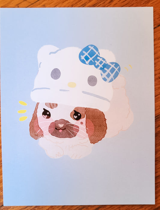 Silly Hat Bunny Mini Print