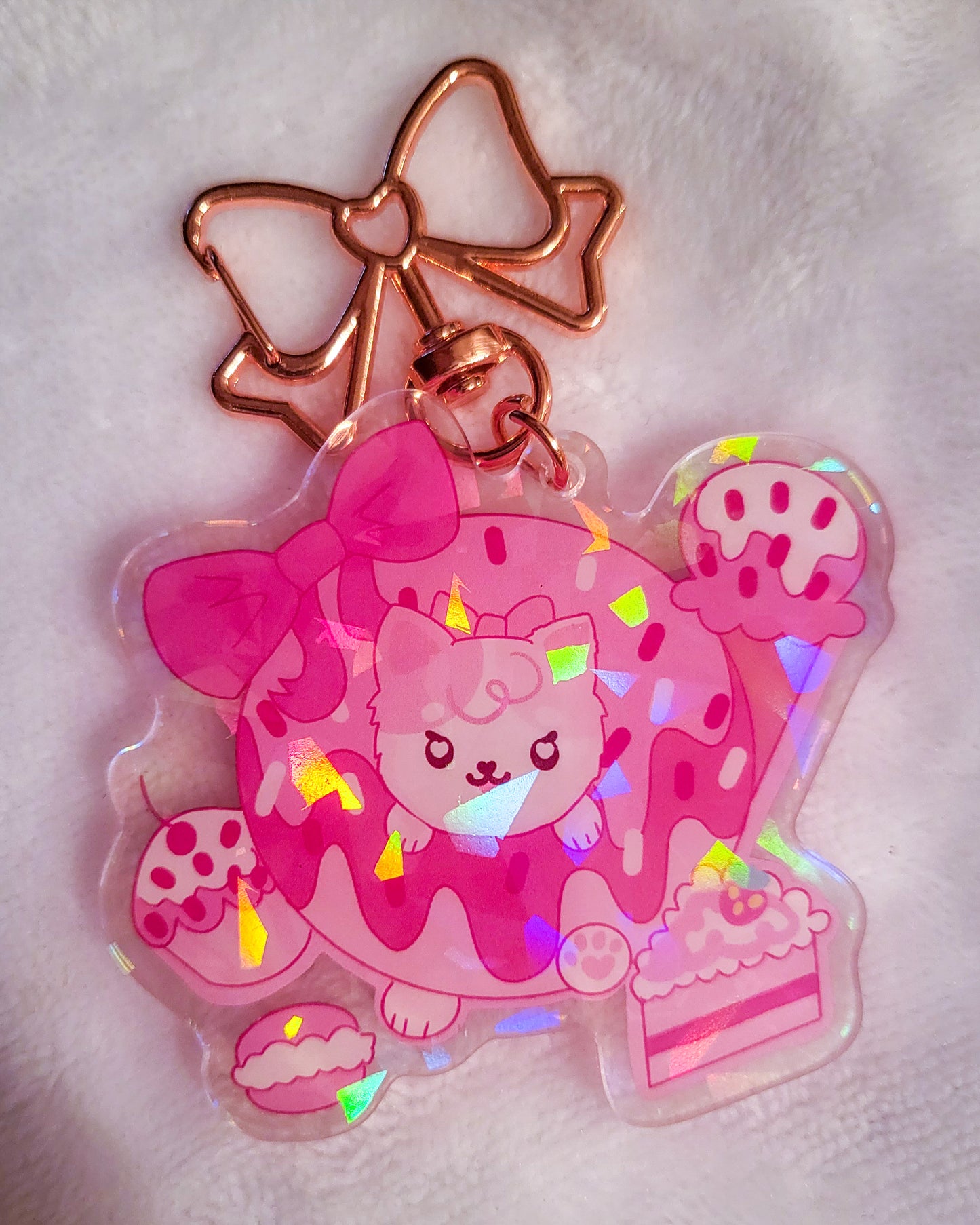 Sweetheart Pip Holographic Keychain Charm