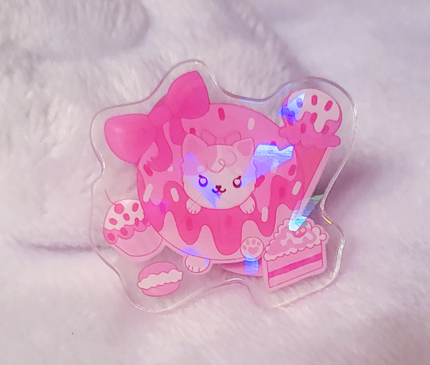 Sweetheart Pip Holographic Acrylic Pin