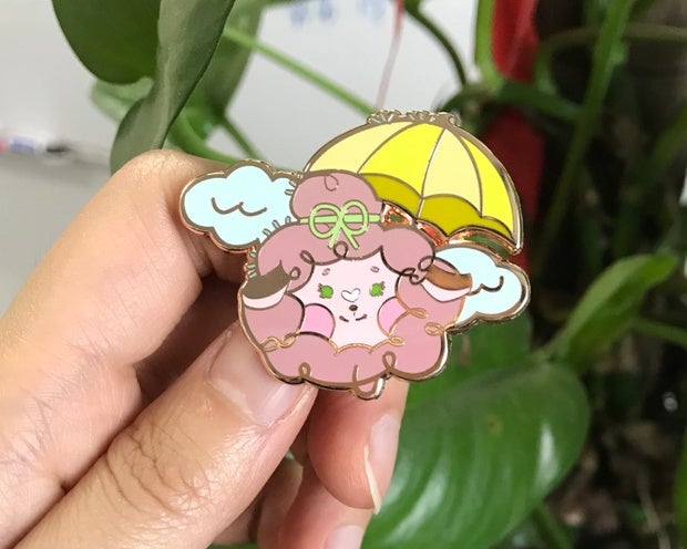 Rainy Day Lolly the Sheep Hard Enamel Pin