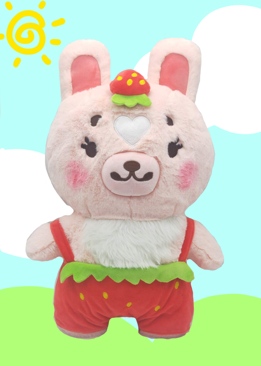 Large Strawbunny Plush (IN STOCK)