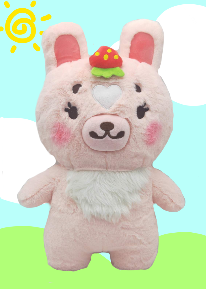 Large Strawbunny Plush (IN STOCK)